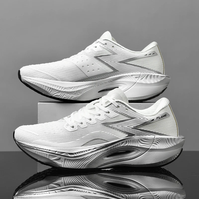 Street-Wave Xcelerate V2 Running Sneakers With Carbon Plating Lightweight Moisture Wicking Mesh And Shock Absorbing Sole