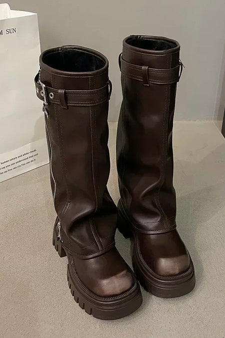 Orthopedic Knee High Platform Boots For Women By Street Wave All Day Comfort And Support