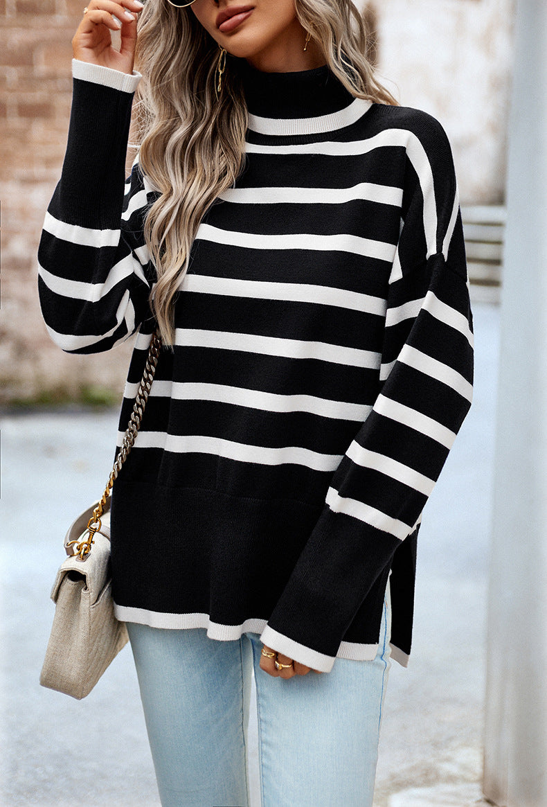 Streetwave Womens Sweater Cozy Striped Pullover Rena Knit For Autumn Winter Warmth