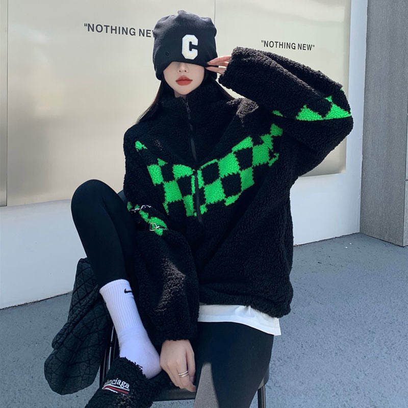 Street-Wave Thick Fleece Jacket For Women Ultra Warm Cozy Comfort Outerwear For Cold Weather And Everyday Street Style