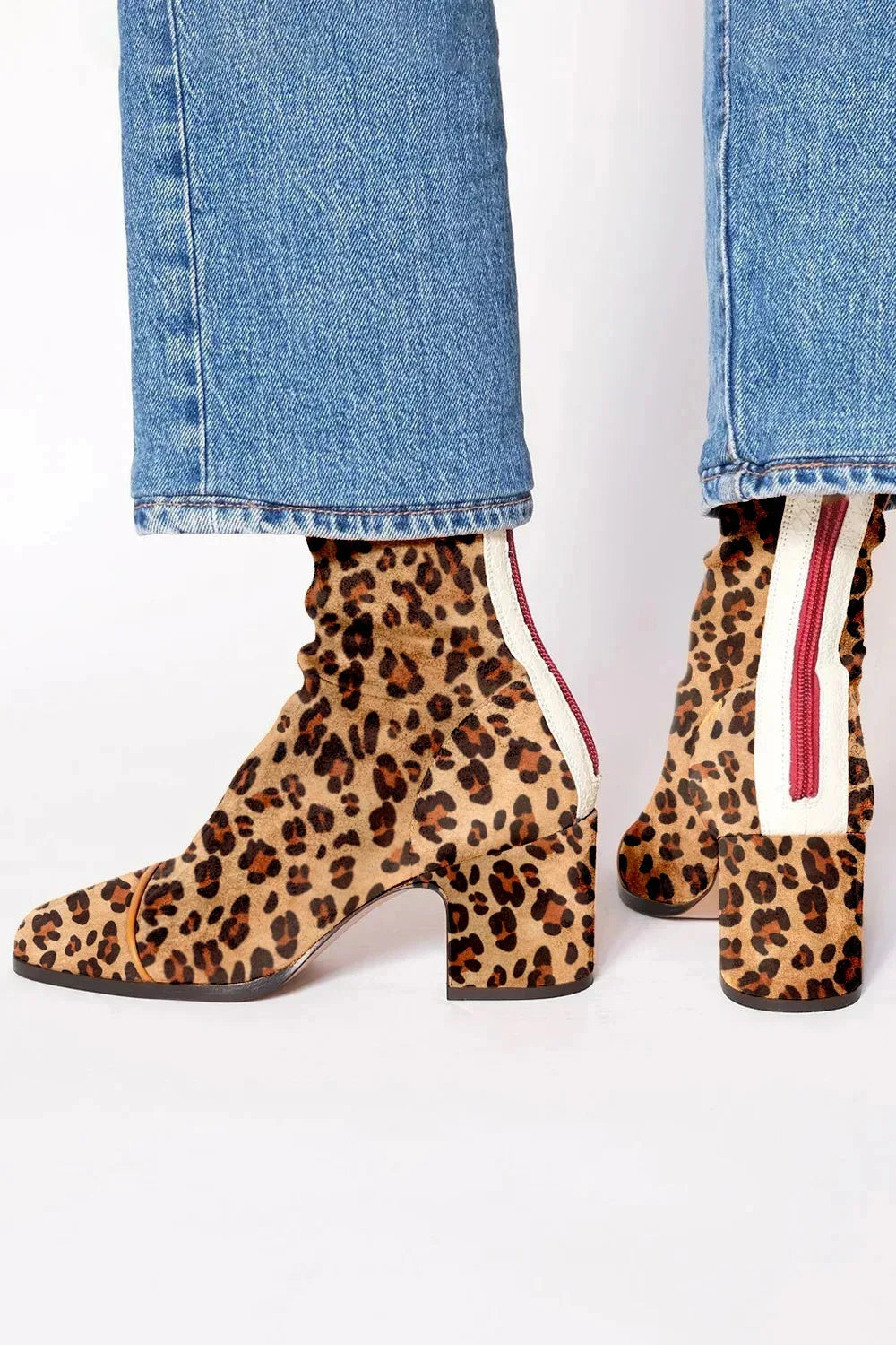 Women's Square Toe Heeled Boots with Sturdy Heel and Versatile Design