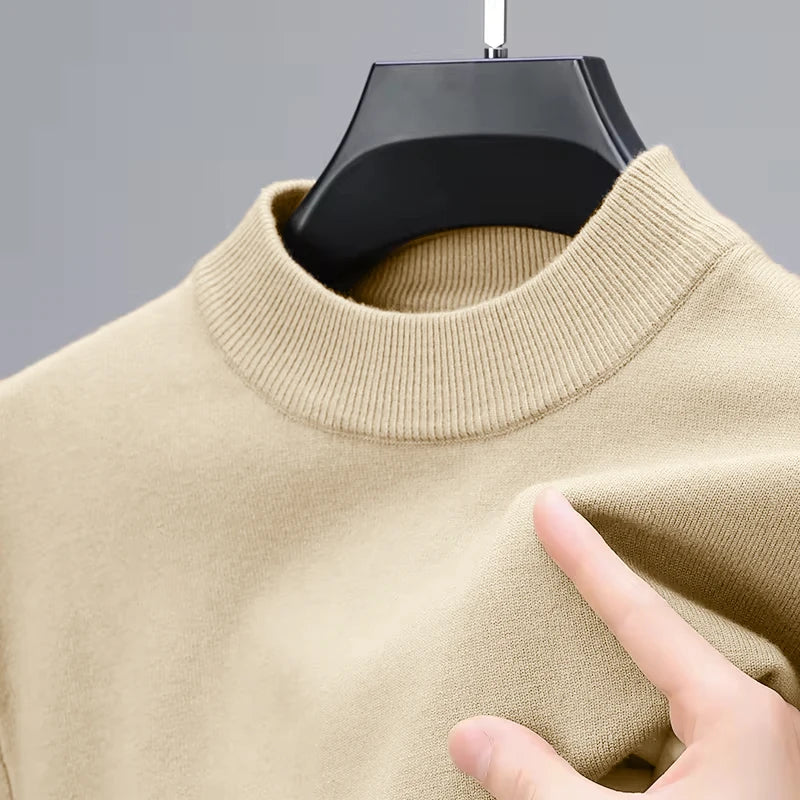 Street-Wave Mens Knit Sweater With Modern Textured Knit Fabric And Eco Friendly Style