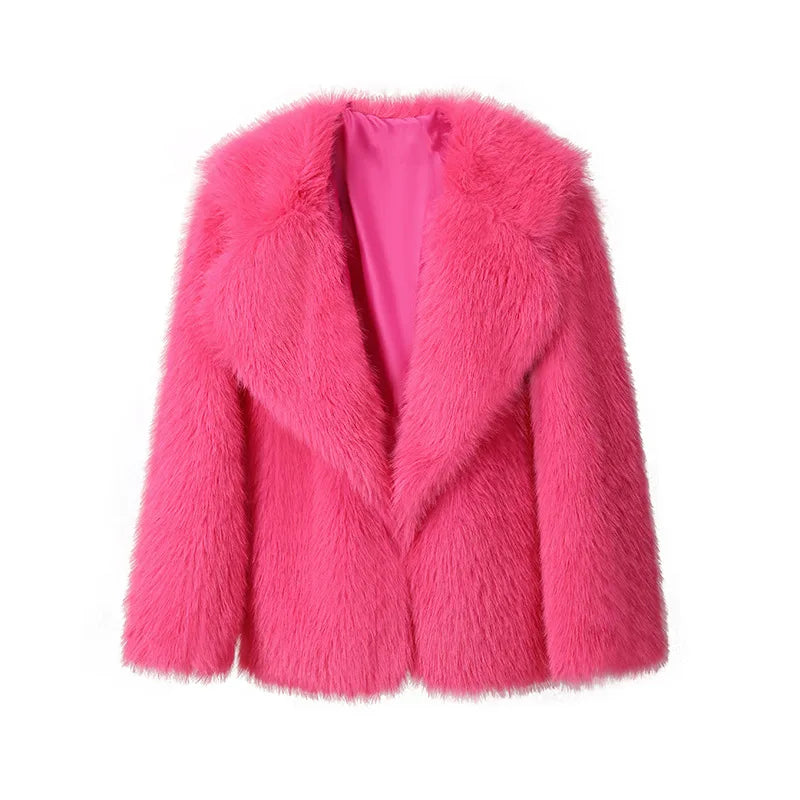 Street-Wave Luxury Faux Fur Jacket For Women With Plush Comfort And Elegant Warmth