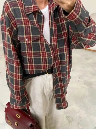 Street-wave Classic Plaid Flannel Shirt Cotton Soft Comfort Timeless Everyday Essential for Men and Women