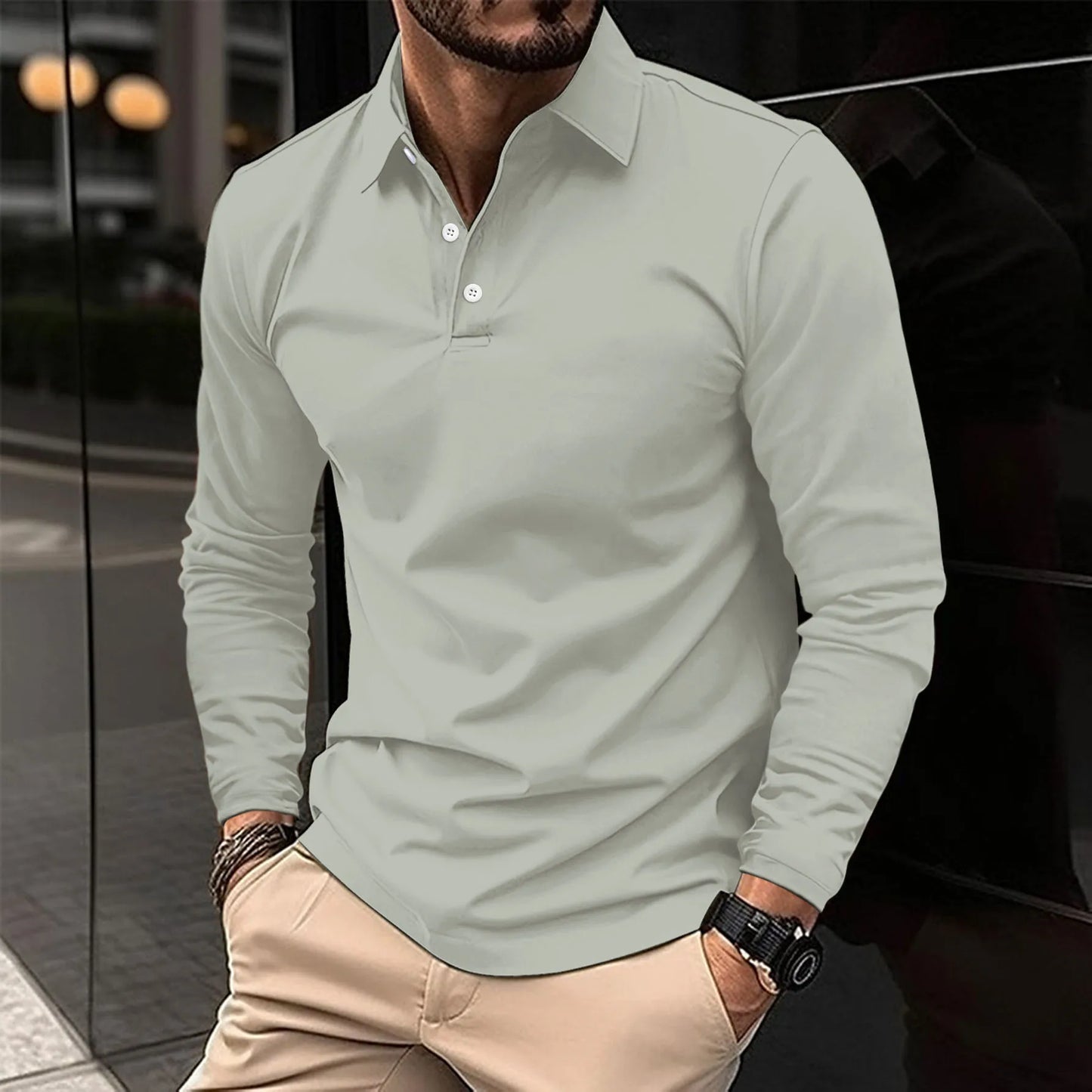 Street Wave Nicolas Cotton Blend Polo Shirt For Modern Men Breathable Comfort Everyday Essential Style