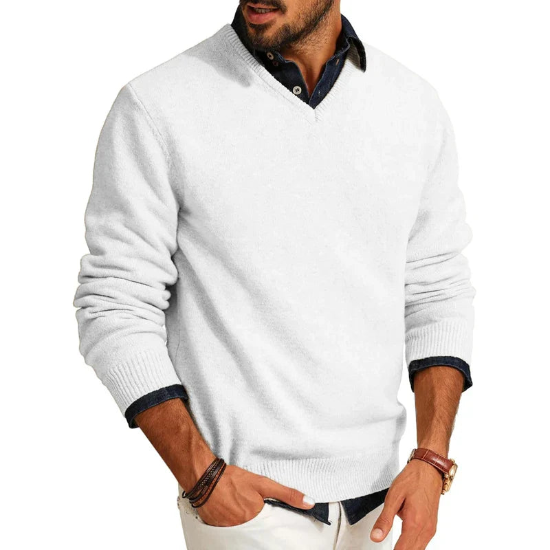 Street Wave Wool Blend Sweater For Men Lightweight Warmth