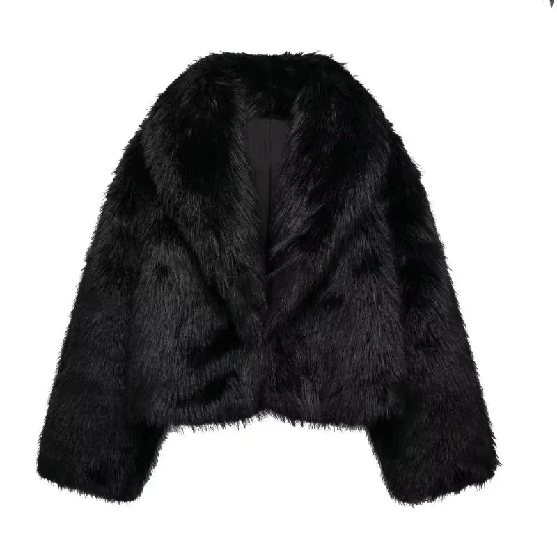 Street-wave Plush Winter Coat for Women Luxury Warmth and Cozy Comfort with Sustainable Design
