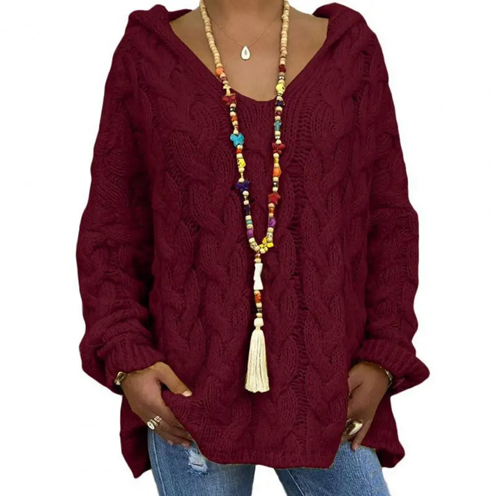 Street-wave Oversize Cable Knit Pullover Soft Cozy Everyday Comfort for Women and Men