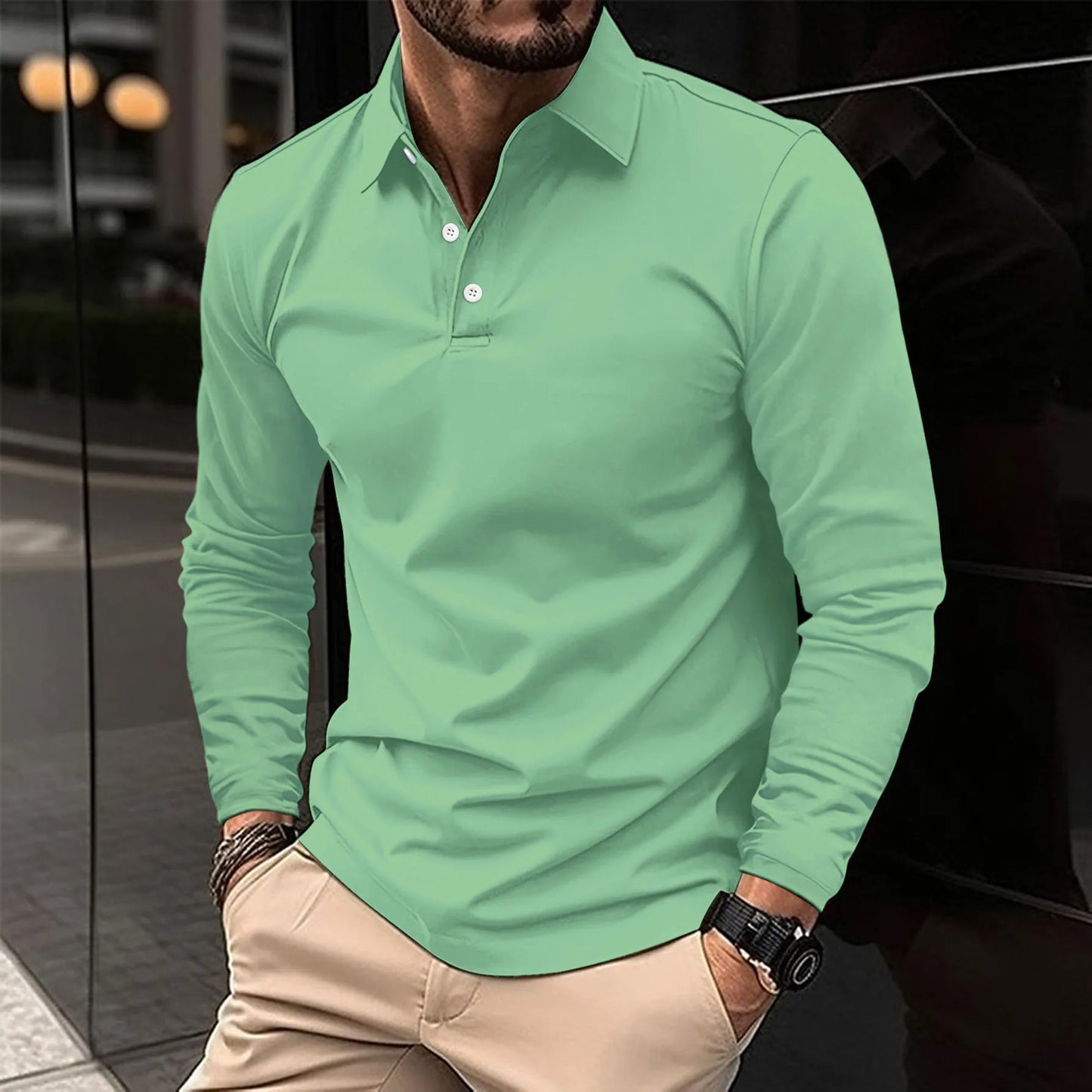 Street Wave Nicolas Cotton Blend Polo Shirt For Modern Men Breathable Comfort Everyday Essential Style