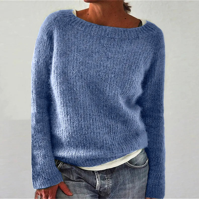 Street-Wave Abigail Women Relaxed Knit Pullover Sweater