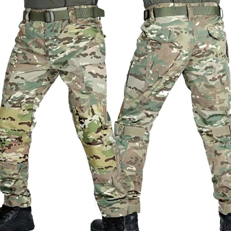 Street-Wave Men's Tactical Cargo Pants Waterproof Multi Pocket Wear Resistant Outdoor Training Trousers