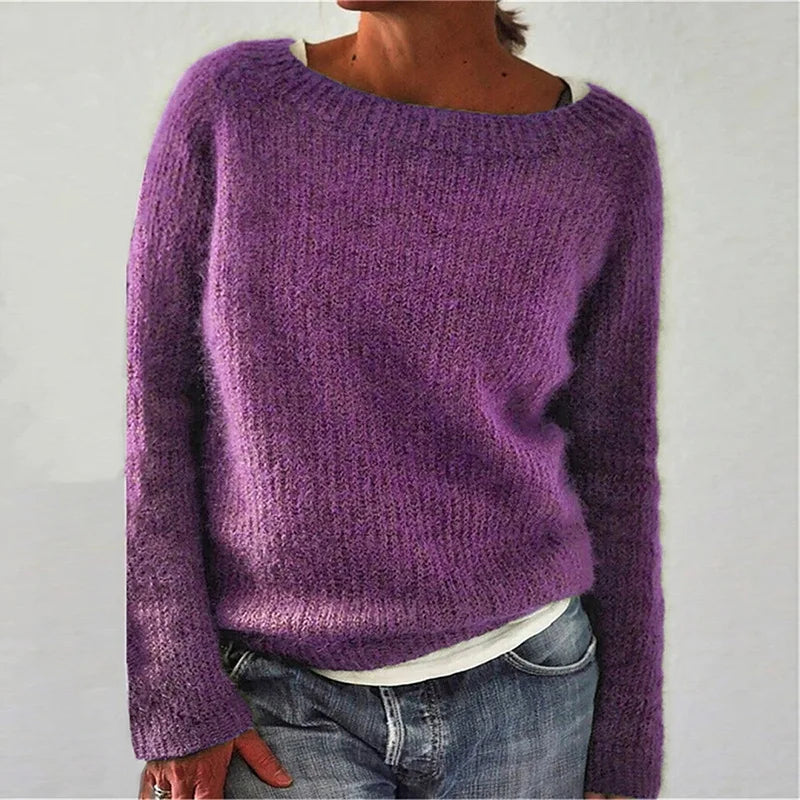 Street-Wave Abigail Women Relaxed Knit Pullover Sweater