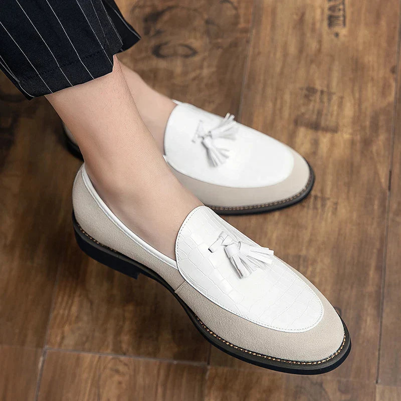 PrestigeLoafers Men's Tassel Leather Loafers Slip On Comfort For Office And Casual Wear