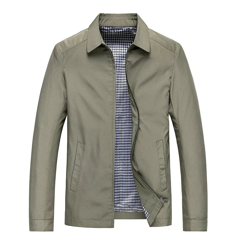 Waylynn Apollo Men Lightweight Flight Jacket Durable Polyester Stand Collar