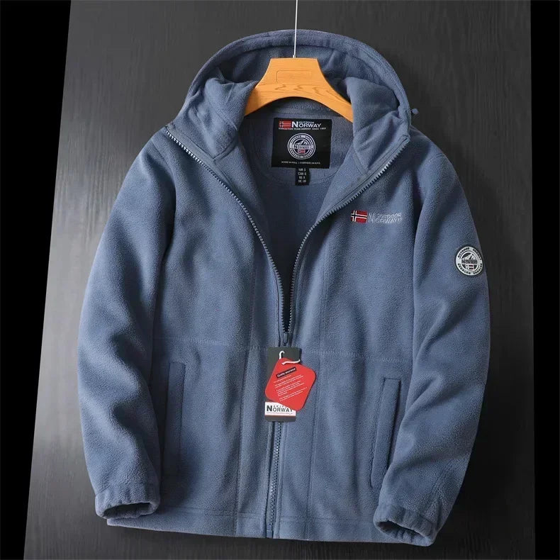 Street Wave Extra Warm Zip Hooded Jacket For Men With Superior Thermal Insulation And Durable Build