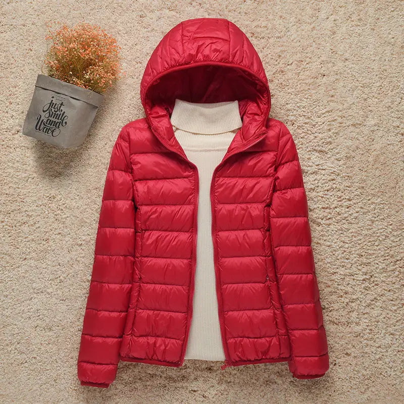 Street Wave Puffer Winter Jacket With Hood And Full Zip For Women Cozy Warmth Weatherproof Outerwear
