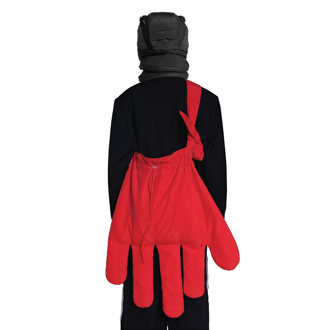 Street-Wave Glove Crossbody Bag Avant Garde Nylon Design With Large Compartment And Drawstring Closure