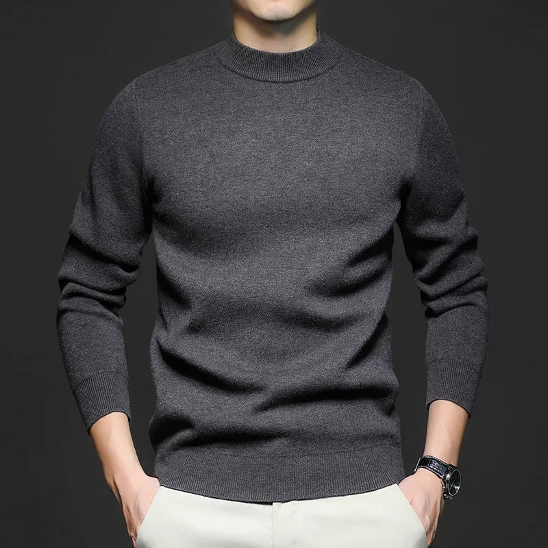 Knit Crewneck Sweater Street-wave for Men Timeless Comfort and Versatile Everyday Essential
