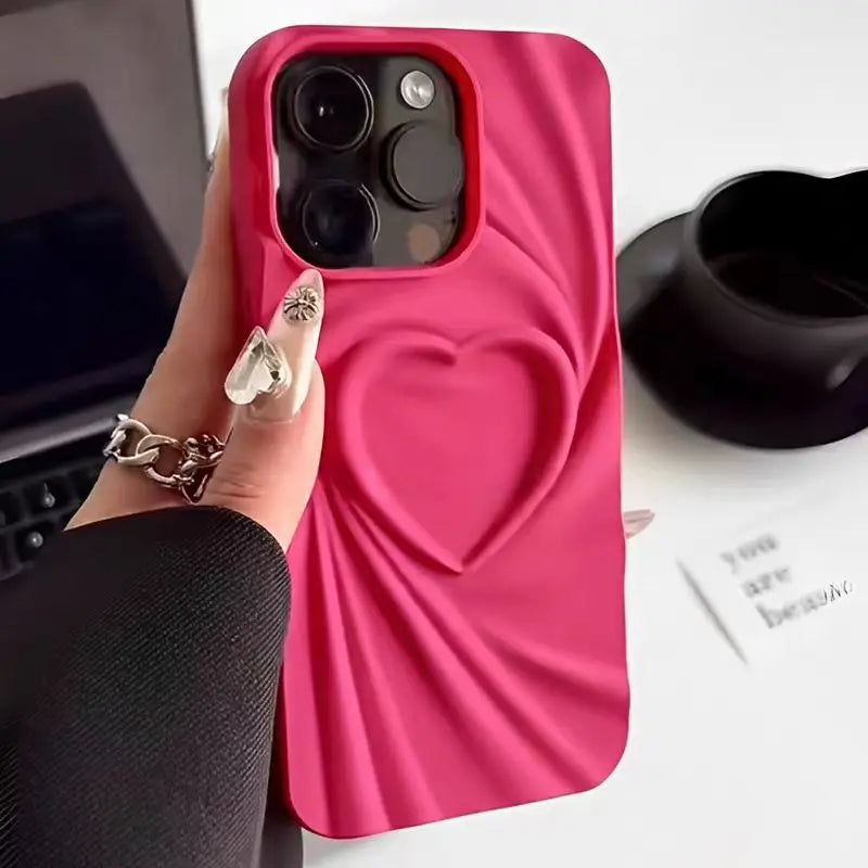 3D Folded Heart iPhone Case