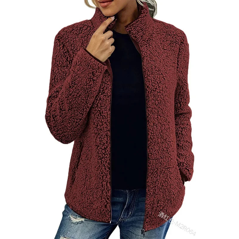 Street-Wave Womens Sherpa Fleece Winter Jacket For Cozy Everyday Style And Lasting Warmth