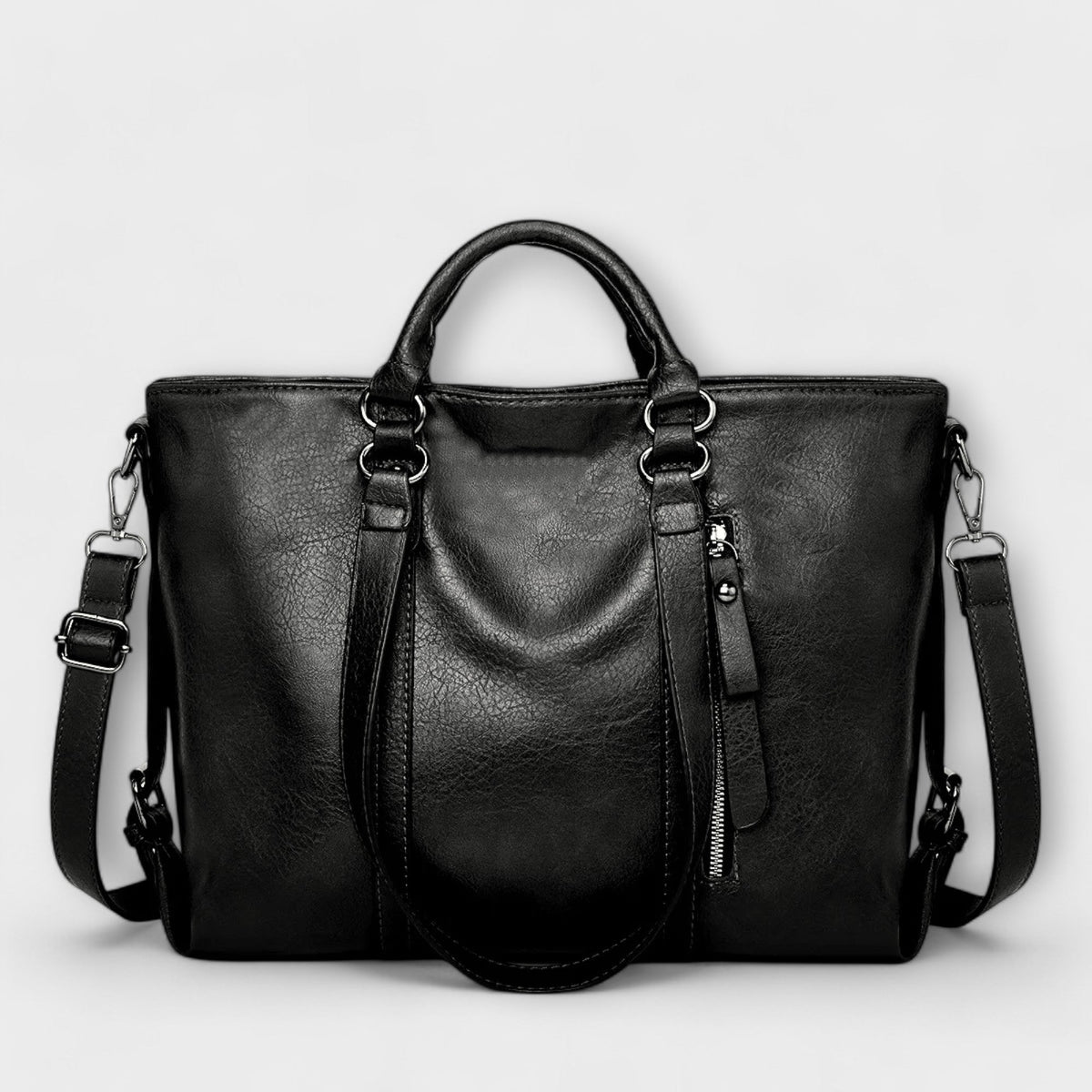 Women's Handbag with Structured Design and Functional Pockets