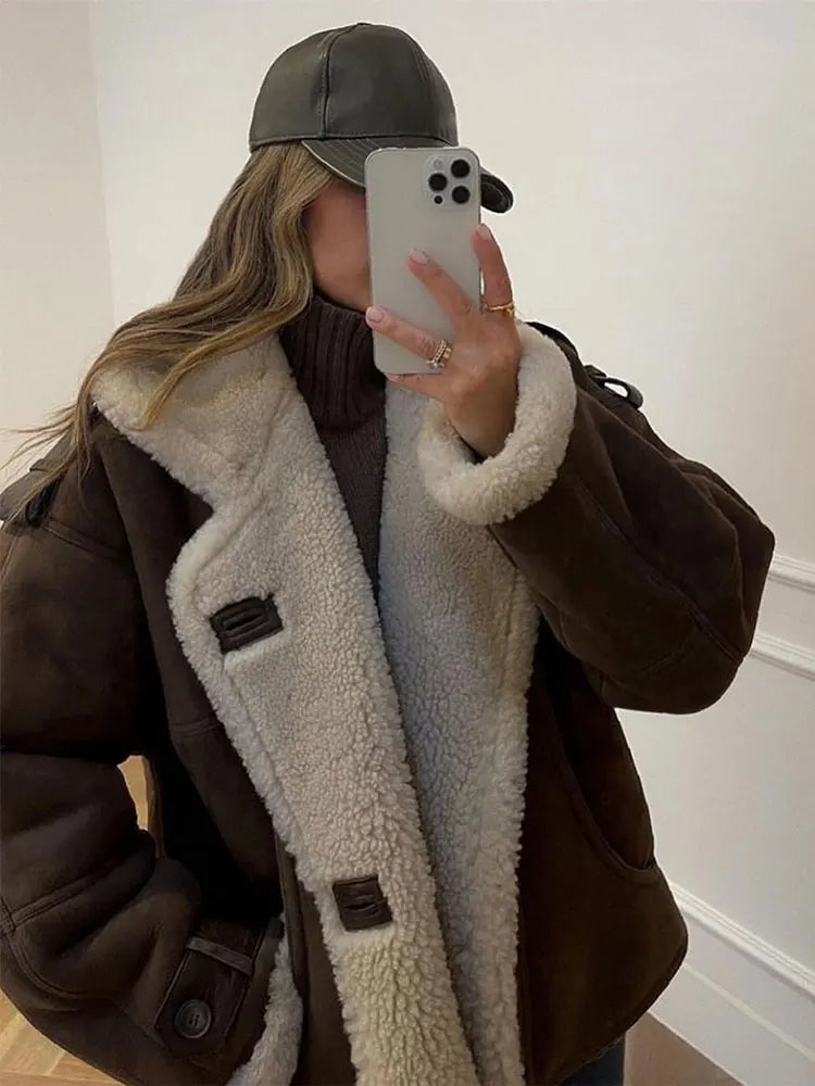 Street-Wave Living On A Dream Teddy Coat For Women Warm Fleece With Pockets Luxurious Everyday Outerwear