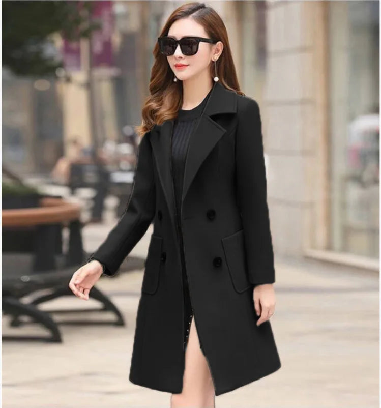 Street-Wave Isla Wool DoubleBreasted Winter Coat Unisex Cozy Warmth