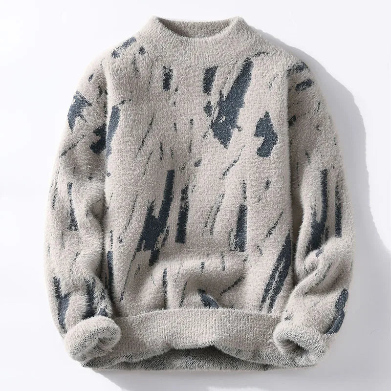 Street-Wave Abstract Knit Cardigan Soft Cozy Versatile Everyday Wear For Women Premium