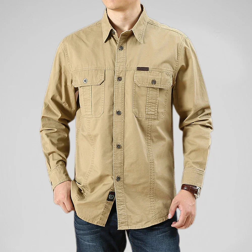 Street Wave Gavin Mens Durable Utility Shirt With Pockets