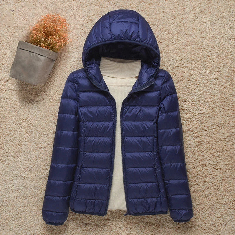 Street Wave Puffer Winter Jacket With Hood And Full Zip For Women Cozy Warmth Weatherproof Outerwear
