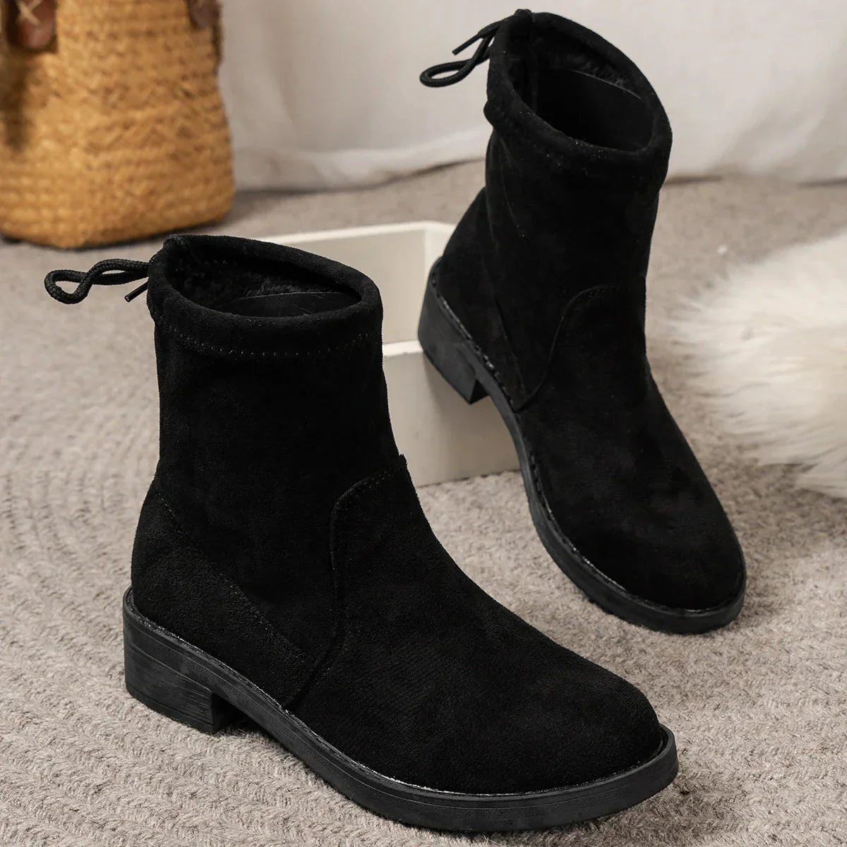 Street Wave Lace Up Suede Ankle Boots For Women With All Day Comfort And Low Heel