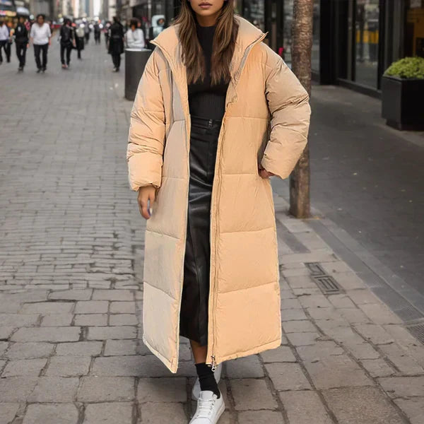 Street-Wave Puffer Winter Coat For Women Warm Cozy Insulated Durable Easy Care Everyday