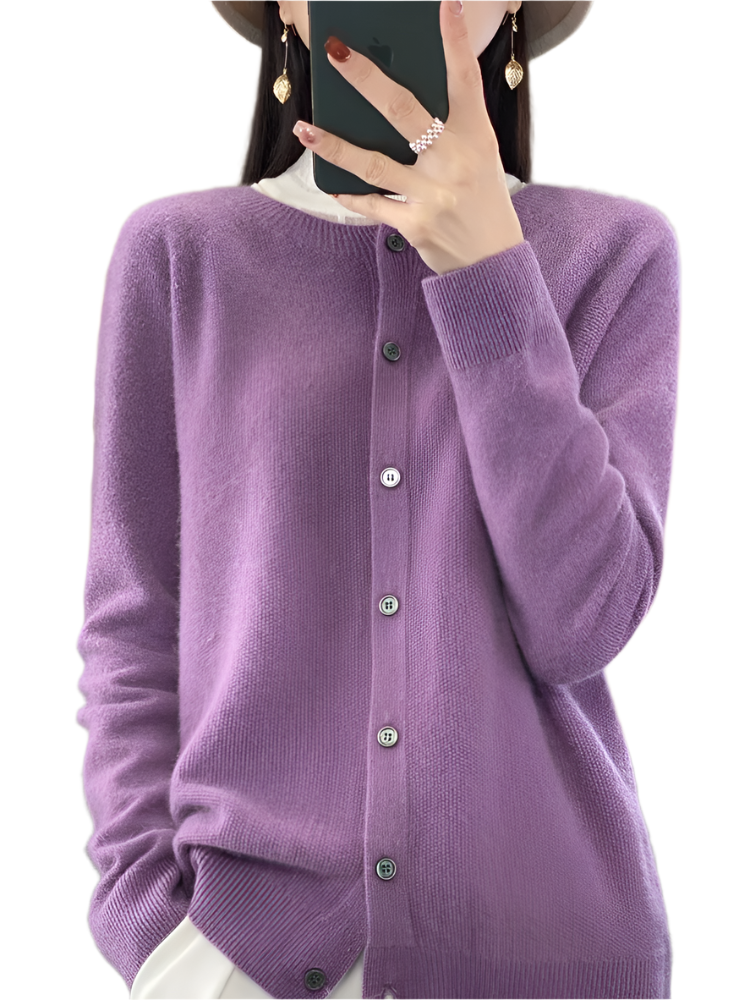 Street-Wave Women Knit Cardigan Jacket Warm Cozy Premium Materials Button Front Winter Essential