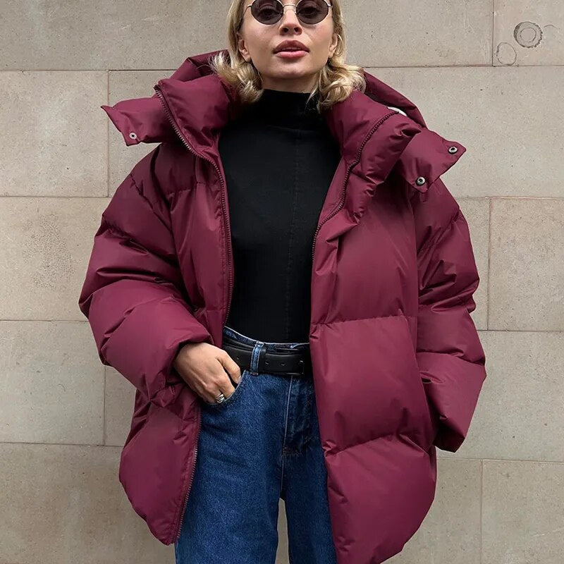 Street-Wave Oversized Hoodie Jacket For Cozy Breathable Comfort For Women Trendy Urban Outerwear