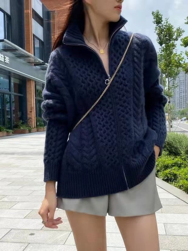 Street-Wave Womens Cable Knit Cardigan For Cozy Comfort And Effortless Chic Everyday