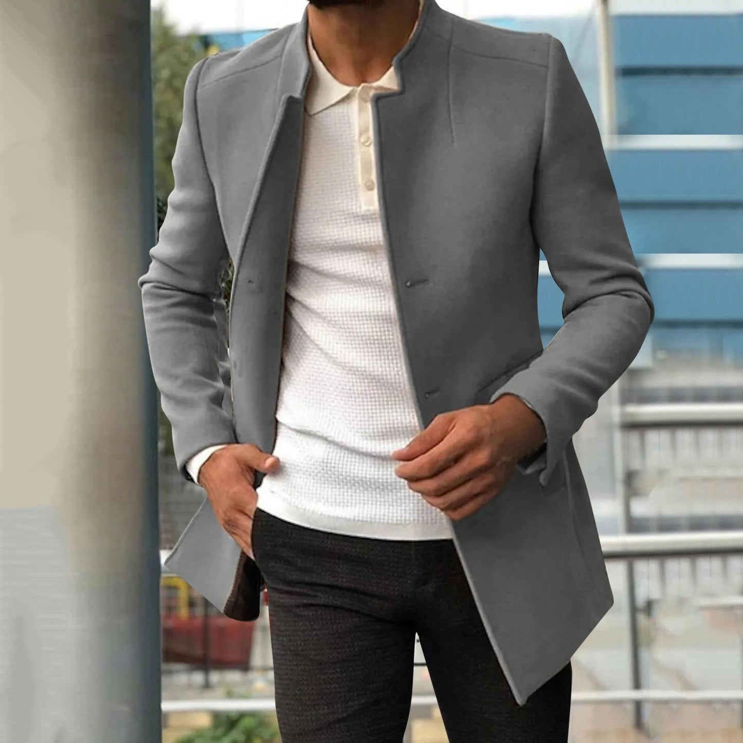 Street Wave Mens Autumn Jacket Premium Warmth Durable Fabric Versatile Classic Fit For Fall Weather