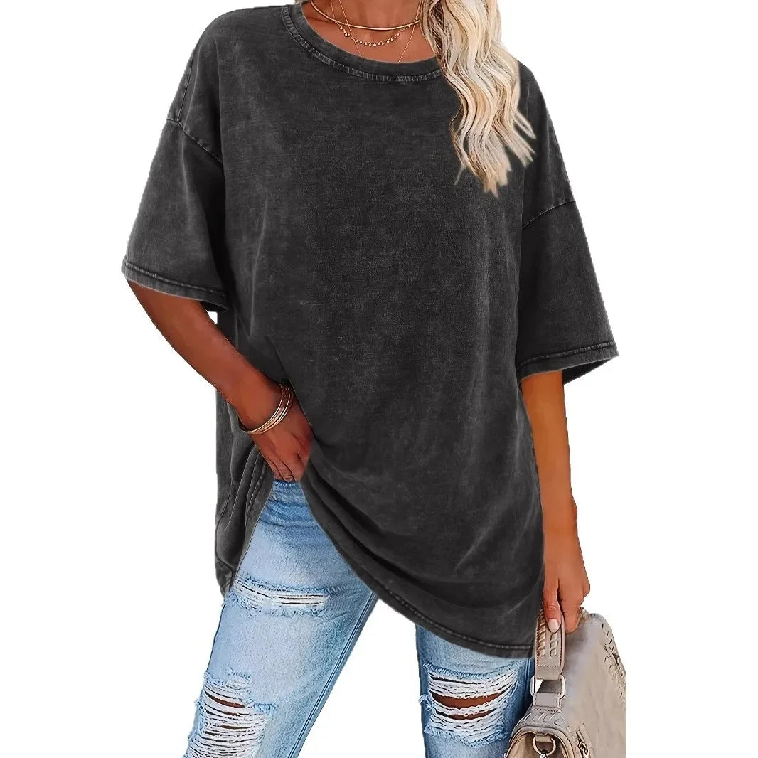 Street-Wave Sheila Oversized Cotton T Shirt For Women Breathable Comfort