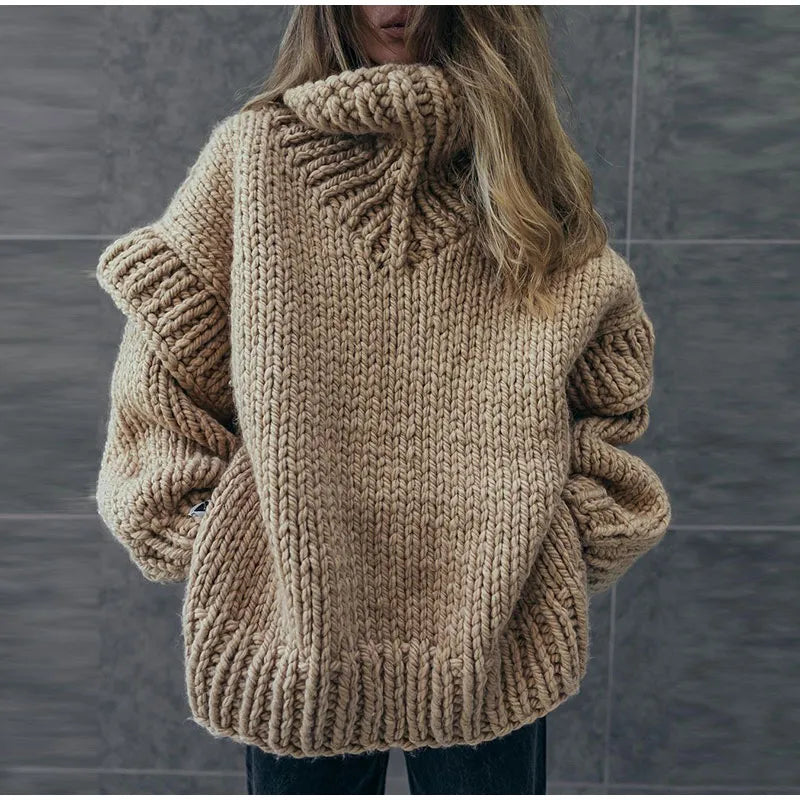 Streetwave Chunky Knit Oversized Sweater Cozy Autumn Essential For Women Trendy And Comfortable