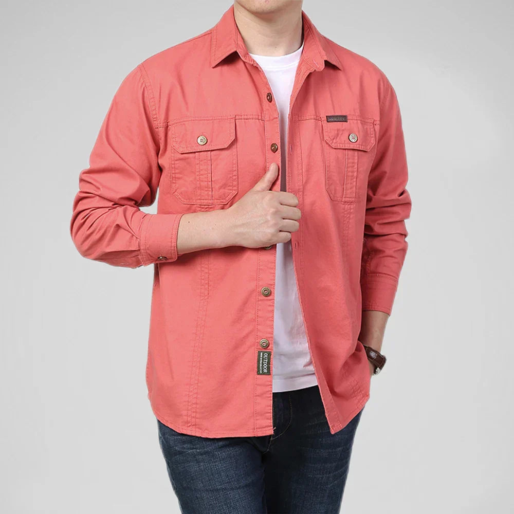 Street Wave Gavin Mens Durable Utility Shirt With Pockets