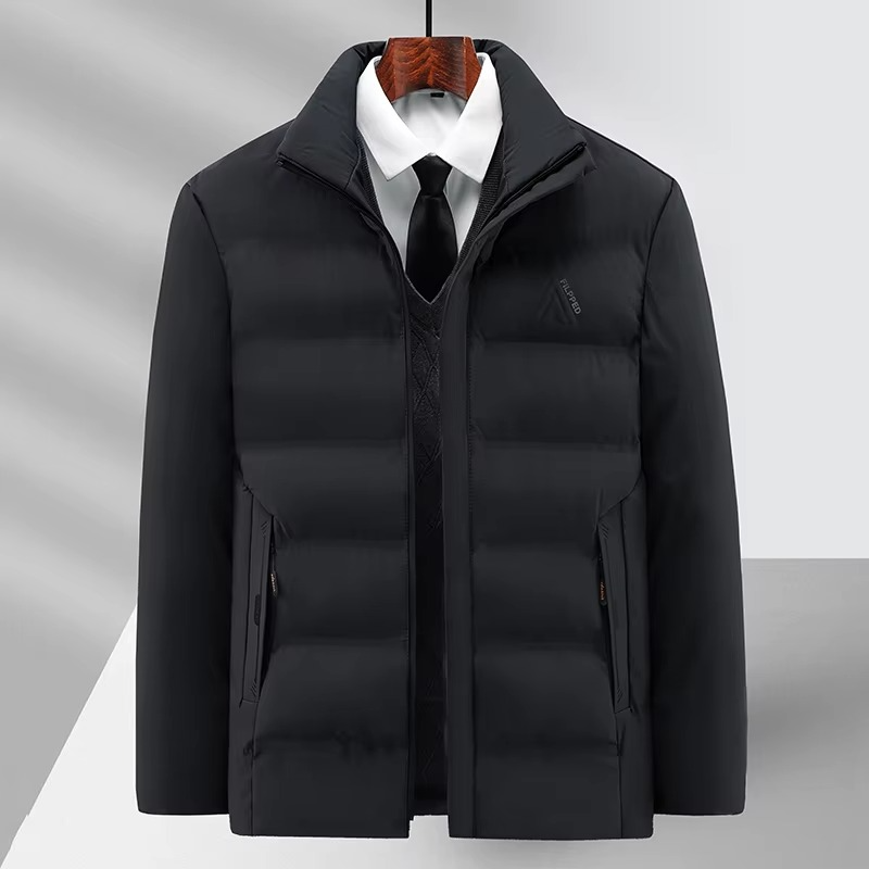 Men's Luxury Fleece Winter Coat For Business And Casual Wear Premium Warmth And Sophisticated Office Style