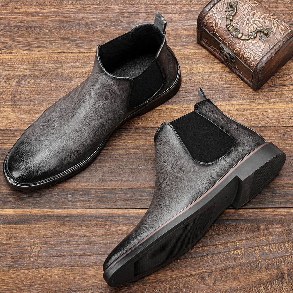 Streetwave Leather Chelsea Boots For Men Premium Comfort Timeless Retro Style Perfect For Everyday City Wear