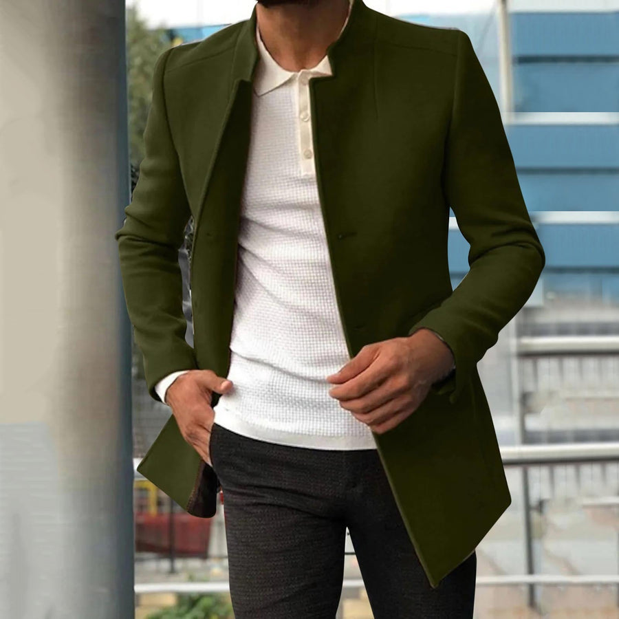 Street-wave Men's Tweed Coat Sophisticated Tailored Fit Winter Jacket for Professionals
