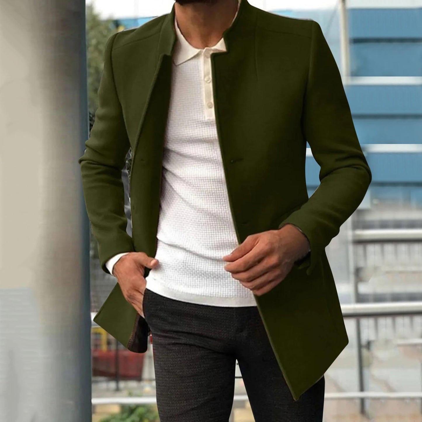 Street Wave Mens Autumn Jacket Premium Warmth Durable Fabric Versatile Classic Fit For Fall Weather