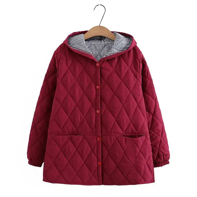 Streetwave Plus Size Cotton Winter Coat For Women Warm Cozy Quilted Jacket With Freedom Of Movement