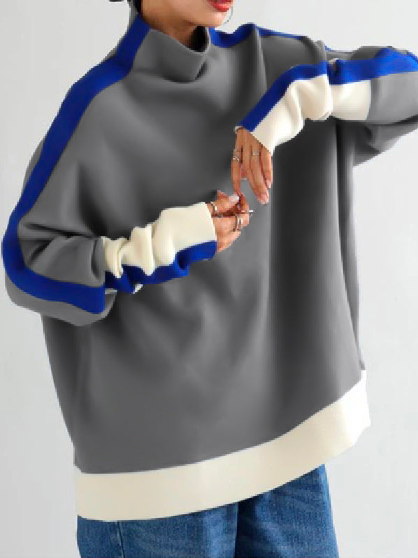 Street-wave Neon Lime Oversized Sweatshirt For Women Cozy Winter Warmth Bold Modern Streetwear