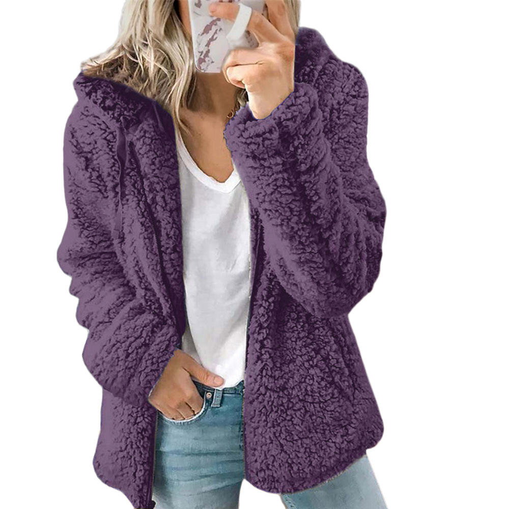 Street-Wave Long Teddy Fleece Jacket For Women Cozy Warmth And Windproof Comfort Outerwear
