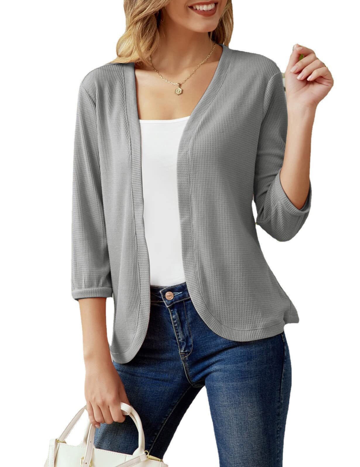 Street-Wave Womens Open Front Knit Cardigan Lightweight Cozy Comfort For Everyday Chic
