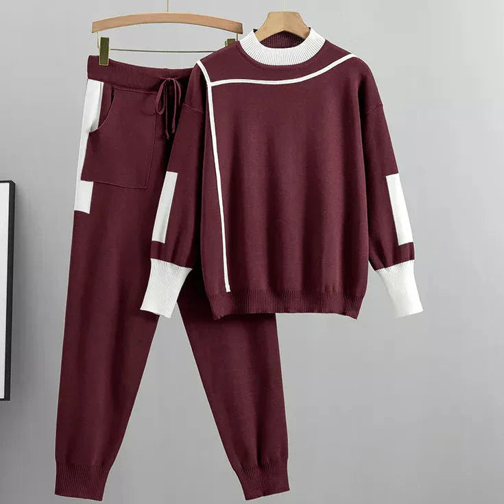 Street Wave Kaitlyn Womens Casual Lounge Sweater Pants Set Effortless Comfort