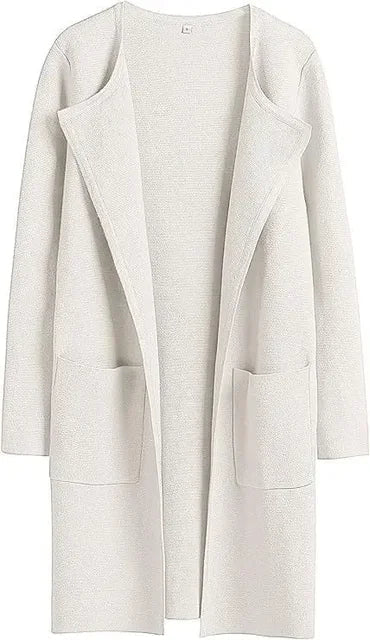 Street-wave Longline Cozy Jacket For Women With Pockets Warmth And Modern Elegance
