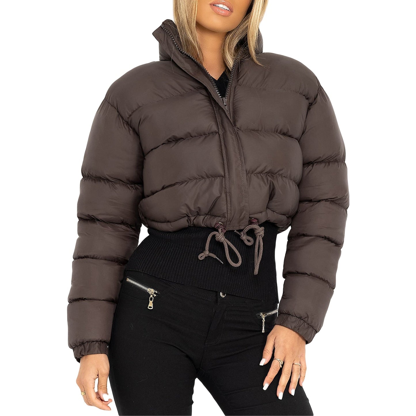 Street-Wave Women Warm Puffer Jacket With Thick Insulation For Cozy All Day Winter Comfort